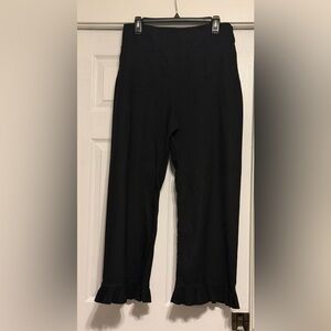 Anthropologie Colette Ruffle-Hem Knit Wide-Leg Pants by Maeve
